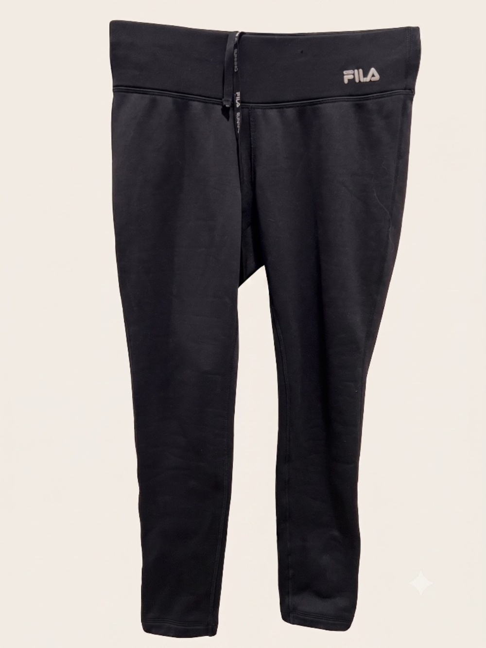 FILA Sport Fleece Lined Running Leggings Black (Cold Weather) M